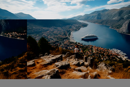 Breathtaking Panorama: Bay of Kotor Revealed from the Majestic Mount Lovcenの素材