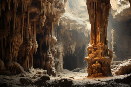 Unveiling the Mesmerizing Underworld: An Exploration of Cave Stalactite Rocks in Irag439995の素材