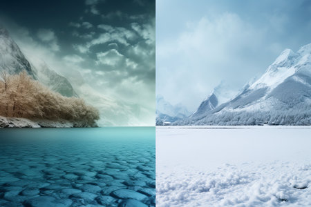 Exploring the Distinctions Between Sea and Winter Architecture: A Serene Journey into Irag439995 Relaxed_97の素材