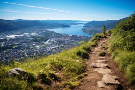 Breathtaking Journey: Exploring Bergen's Majestic Mountain Trailsの素材