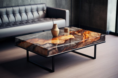 Enhancing Elegance: The Abstract Marble Table in Interior Designの素材