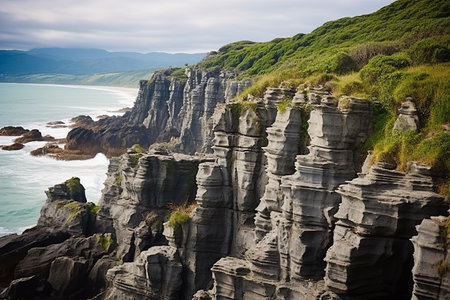 Majestic Pancake Rocks: Nature's Masterpieces in Paparoa National Park, New Zealand's West Coastの素材