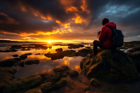 Capturing the Golden Hour: A Photographer's Journey with Sunset Timeの素材