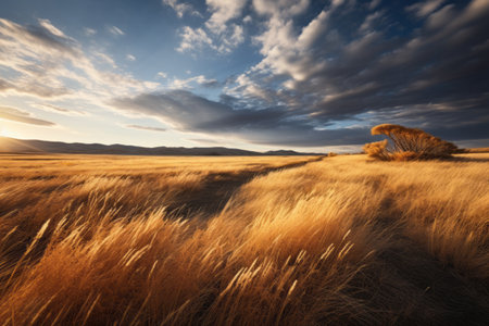 Fading Hues: Steppe's Late Autumn Symphonyの素材