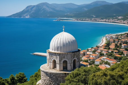 The Magnificent Dome of the Cathedral of St. Ivan: A Glimpse of Montenegro's Adriatic Jewelの素材
