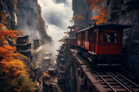 Tianmen, China: A Serene Escape on November 10th, 2019 with AR, IRAG439995, and Relaxed_96の素材