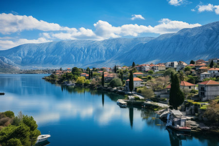 Serenity Enraptured: The Majestic Mountain View of Trebinjeの素材