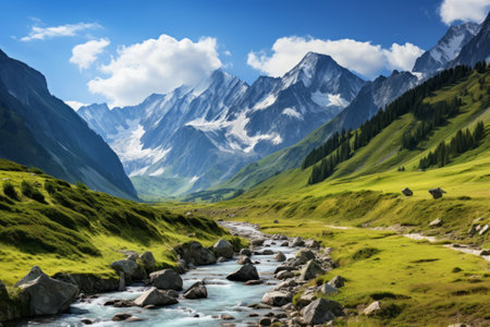 The Breathtaking Panorama: Marveling at Europe's Majestic Alps Mountain Rangeの素材