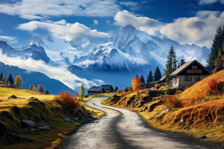 Captivating Colors: A Transformed Autumn in the Mountainsの素材