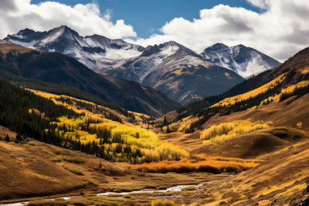 Captivating Colors: Exploring the Enchanting Colorado Rocky Mountains in Fallの素材