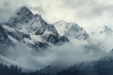 Majestic Clouds Dancing Above Alaska's Towering Mountainsの素材