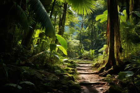 Exploring the Lush Wilderness: Unveiling Mahe Island's Tropical Forest and the Astonishing Flora of the Seychelles Islands, an African Paradiseの素材