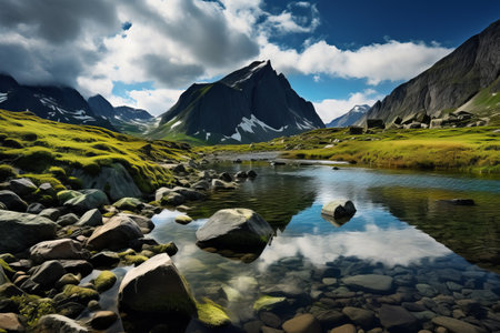 Captivating Beauty: Exploring the Allure of Solbjornvannet, Rambergの素材