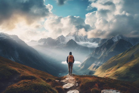Journey to Serenity: Exploring the Majestic Mountainsの素材