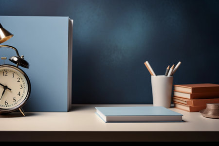 A Creative Array of Office Objects: A Tabletop Scene Perfect for Text Placement [AR 3:2]の素材