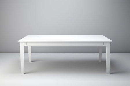 Stunning White Tabletop: An Isolated Masterpiece --AR 3:2の素材
