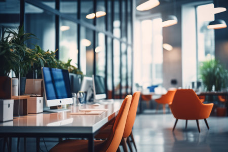 Fashionably Blurred: Unveiling the Modern Office Interiors with Loft Open Spaceの素材