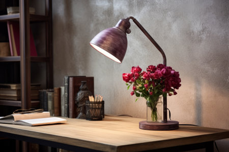 Stylish Loft-Inspired Table Lamp and Workstation Decorの素材