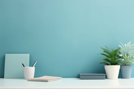 Embracing the Modern Workspace: A Visual Narrative of the Office Desktop, Accessories, and Business Dynamicsの素材