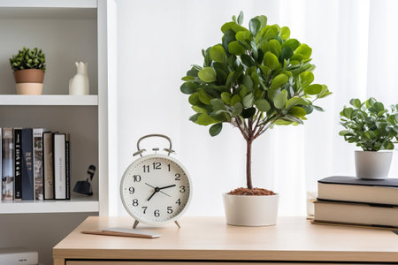 Organic Tranquility: A Workspace with Natural Accents and Timeless DÃ©corの素材