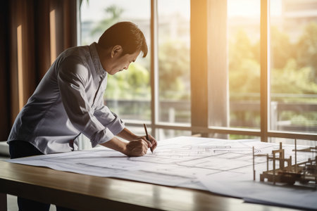 Unleashing Creativity: The Asian Architect Mastermind Crafting Construction Marvels from Homeの素材