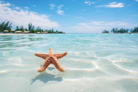 Exploring the Enchanting World of Caribbean Starfish in Grand Cayman's Crystal Clear Watersの素材