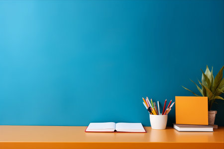Efficient Office Setup: A Perfect Blend of Workplace Dynamics and Ample Copy Space --ar 3:2の素材
