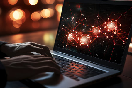 Efficiently Maneuvering the Laptop Network Graphic Overlay - An Insight into Expert Handsの素材