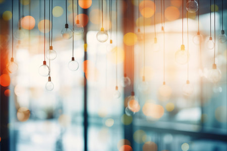 Enchanting Abstract Light Bokeh Transforming an Unoccupied Office Spaceの素材