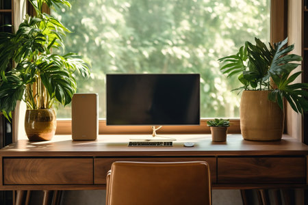 Timeless Charm: Enhancing Productivity in a Vintage Home Office Settingの素材
