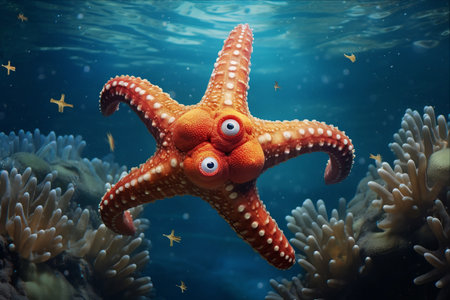 Marine Splendor: Exploring the Vibrant World of Starfish in the Seaの素材