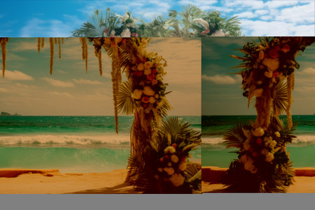 Oceanic Elegance: Exquisite Arch and Decorations for Unforgettable Beach Weddingsの素材