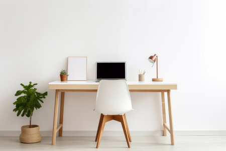 Efficient and Elegant: Discover the Perfect Home Office Oasis with a Minimal Design Aestheticの素材