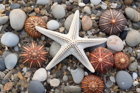 Majestic Common Starfish (Asterias Rubens) Found Stranded on Dungeness BeachâCaptured in Picture-Perfect 3:2 Aspect Ratioの素材