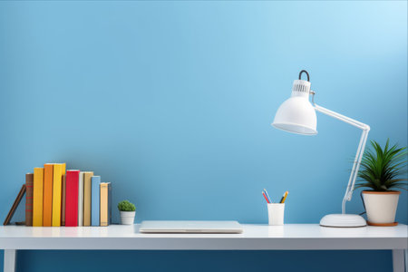 Boost Productivity and Master Efficient Learning with this Vibrant Office Setup - Perfect for Text or Advertisements!の素材