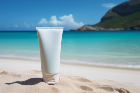 Relax and Unwind: Soaking up the Sun on a Sandy Beachの素材