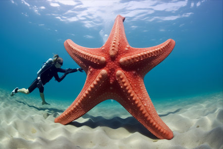 Unveiling the Majestic Super Big Starfish of the Ocean in AR 3:2の素材
