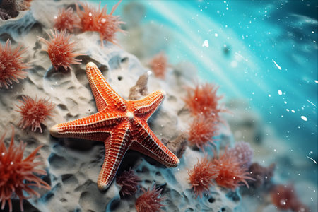 Exploring the Majestic World of StarFish: Captivating Wildlife Photography through Generative AI in Natural Habitats - AR 3:2の素材