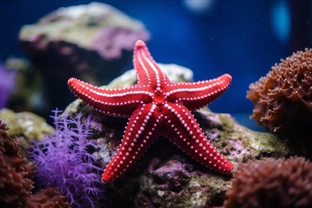 Captivating Beauty: Experiencing the Fromia Starfish in an Aquarium Tank - AR 3:2の素材