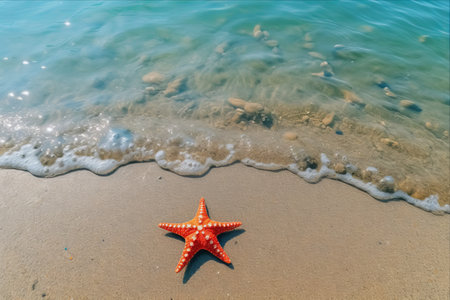 A Majestic Encounter: The Serenity of Pondicherry's Starfish-Studded Shoresの素材