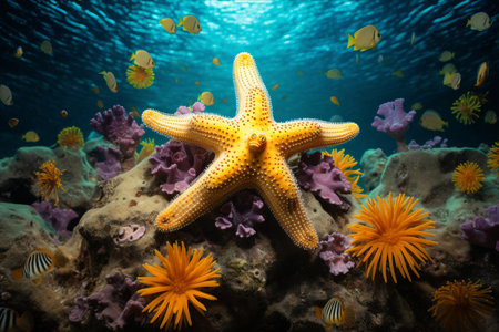 Unveiling the Fascinating World of a Sunflower Sea Star on the Seafloorの素材