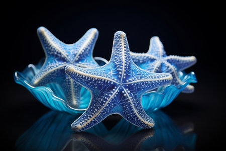 The Enchanting Blue Starfish Collection: A Captivating Artwork in a Stunning 3:2 Aspect Ratioの素材