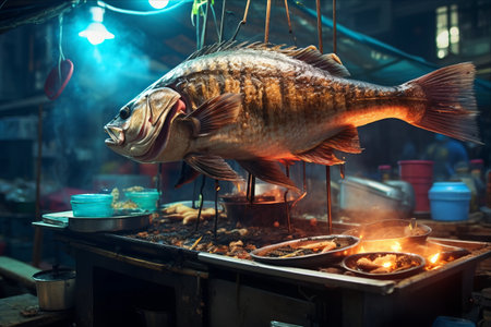 Flying Fish Delicacies: Exploring the Bustling Street Food Sceneの素材