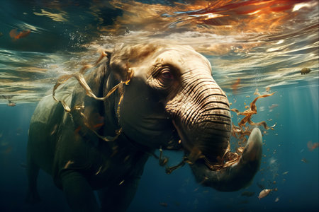 Diving Into the Fascinating World of Aquatic Fauna: An Exploration of Animal Life in Waterの素材