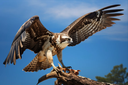Graceful Skies: Majestic Osprey Swoops With a Bountiful Catchの素材