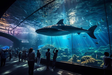 The Majestic Undersea Spectacle: A Breathtaking View at the Atlanta Aquarium - Dec 3, 2022の素材