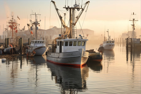 New Bedford Fishing Fleet Returns to Dock: A Glimpse into the Rhythms of the Sea!の素材