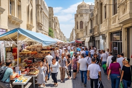 Exploring the Vibrant Streets of Baku: A Gastronomic Delight for Food Enthusiastsの素材