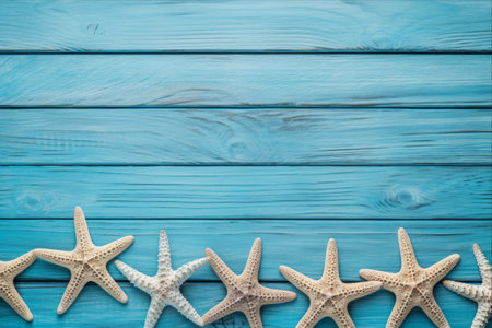 Timeless Beauty: A Vintage Deck Awash with Starfish and the Salty Breezeの素材