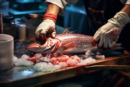Fishing for Sparkling Clean Perfection: Mastering the Art of Cleaning Fresh Fishの素材